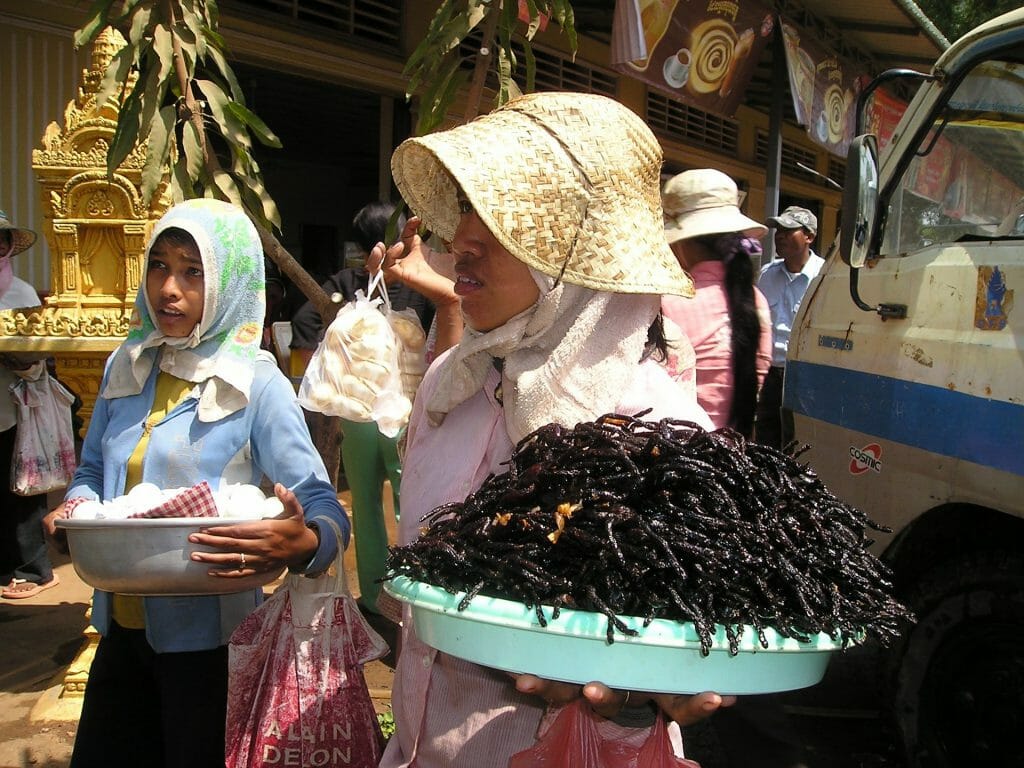 Essbare Insekten auf dem Markt