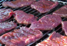 Wie schmeckt Katzenfleisch? Katzenfleisch auf einem Grillrost