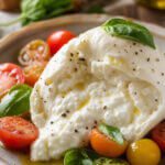 Burrata mit Tomaten und Basilikum