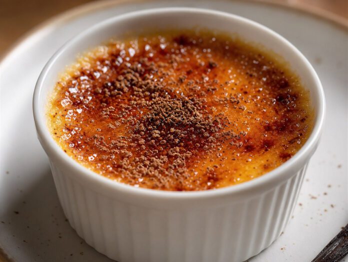 Crème brûlée mit geriebener Tonkabohne