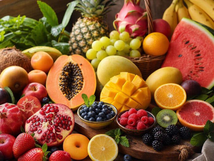 Frische Früchte als Symbol für frutarische Ernährung