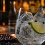 Glas Gin mit Garnitur