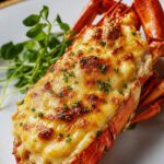 Hummer Thermidor, gratiniert in der Schale serviert
