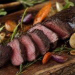 Angerichtetes Känguru-Steak