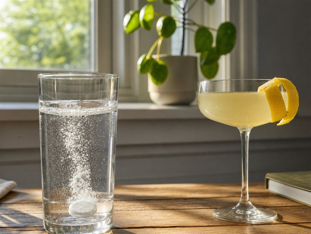 Wasser mit Elektrolyten hilft gegen Kater