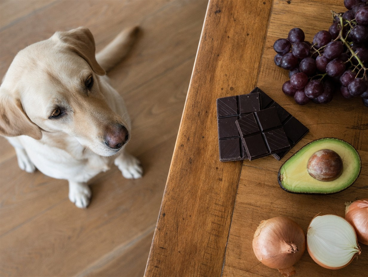 Übersicht giftiger Lebensmittel für Hunde