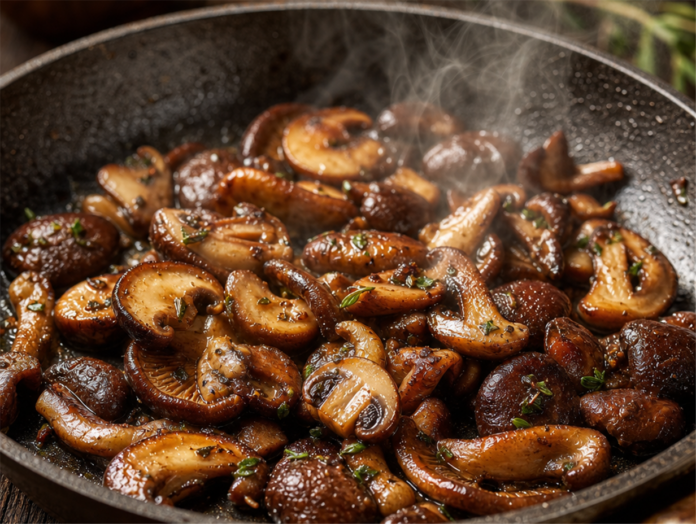 Morcheln in Butter gebraten