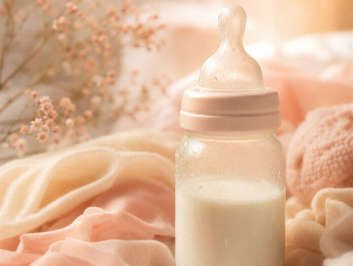 Abstrakte, dezente Darstellung zum Thema Muttermilch