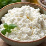 Frische Ricotta in einer Schale