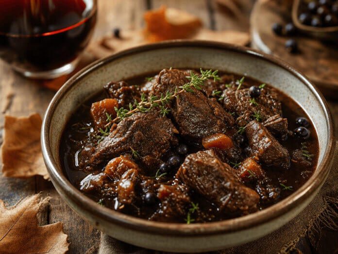 Angerichteter Wildschwein-Braten
