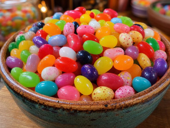 Bunte Jelly Beans in vielen Geschmacksrichtungen