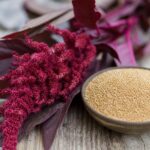 Amaranth-Pflanze und Amaranth-Körner