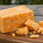 Gereifter Cheddar mit krümeligen Stücken