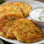 Draniki, Kartoffelpuffer mit saurer Sahne