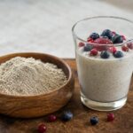 Kama-Mehl und Kefir mit Kama