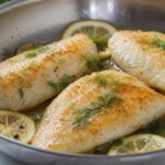 Gebratene Pangasiusfilets mit Zitrone